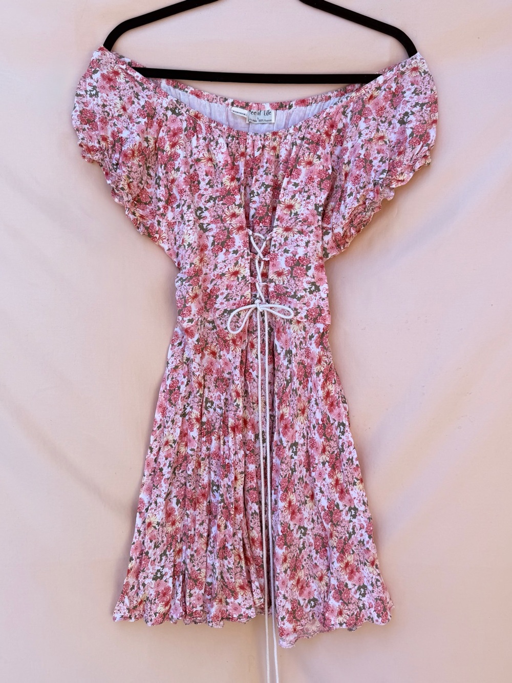 Tree of Life‎ Floral Milkmaid Cottagecore Corset Off the Shoulder Mini Dress